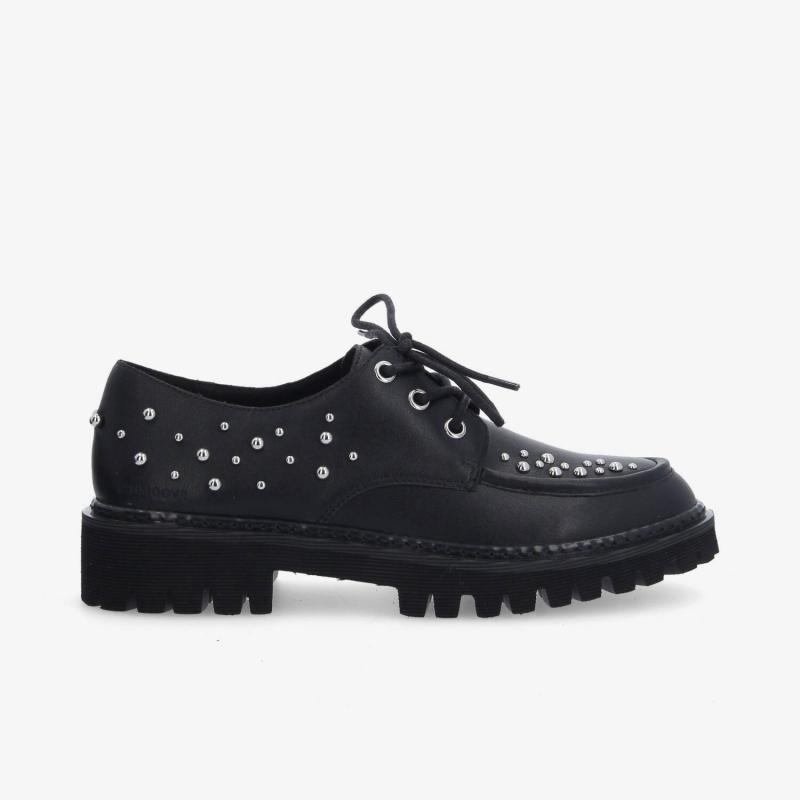 MYSEN PLT LACES W - NAPPA - BLACK